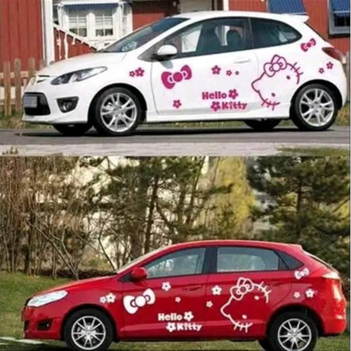 Detail Gambar Mobil Sedan Merah Skotlet Aneka Gambar Stiker Hello Kitty Nomer 2