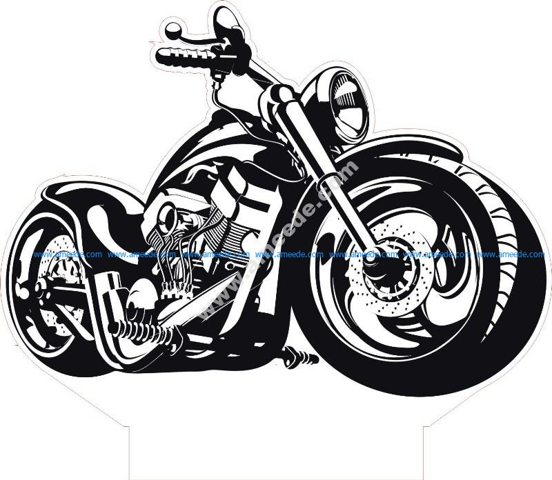 Detail Gambar Motor Harley Vektor Nomer 13