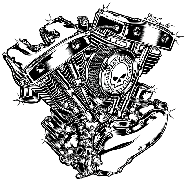 Detail Gambar Motor Harley Vektor Nomer 24