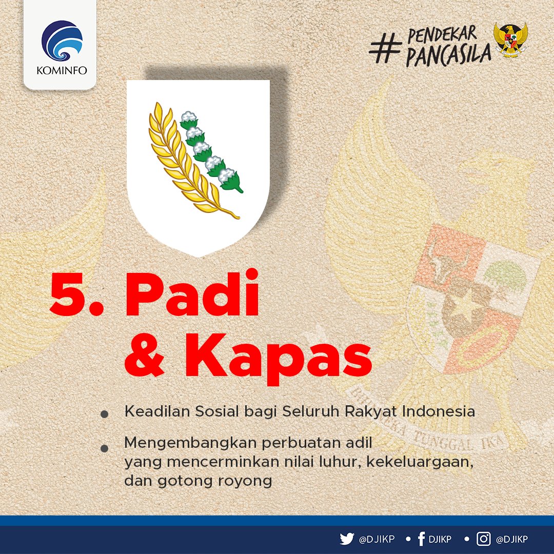 Detail Gambar Padi Dan Kapas Sila Ke 5 Nomer 21