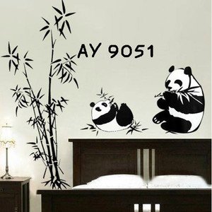 Detail Gambar Panda Untuk Hiasan Dinding Dan Bambu Nomer 13