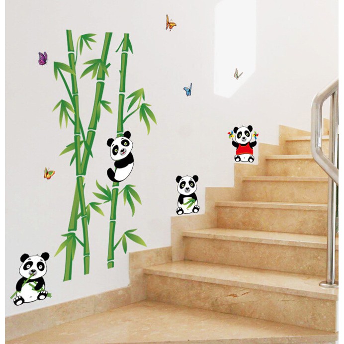 Detail Gambar Panda Untuk Hiasan Dinding Dan Bambu Nomer 14