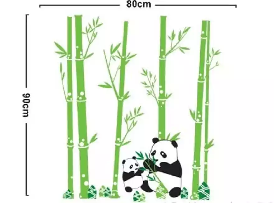 Detail Gambar Panda Untuk Hiasan Dinding Dan Bambu Nomer 15