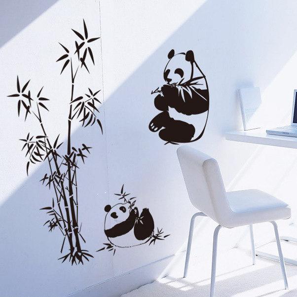 Detail Gambar Panda Untuk Hiasan Dinding Dan Bambu Nomer 39