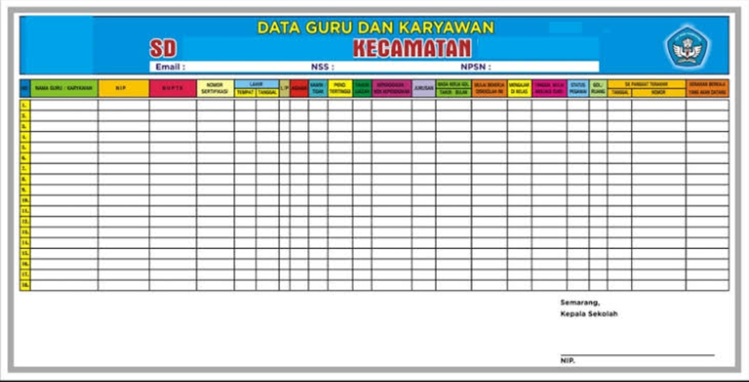 Detail Gambar Papan Data Guru Nomer 3