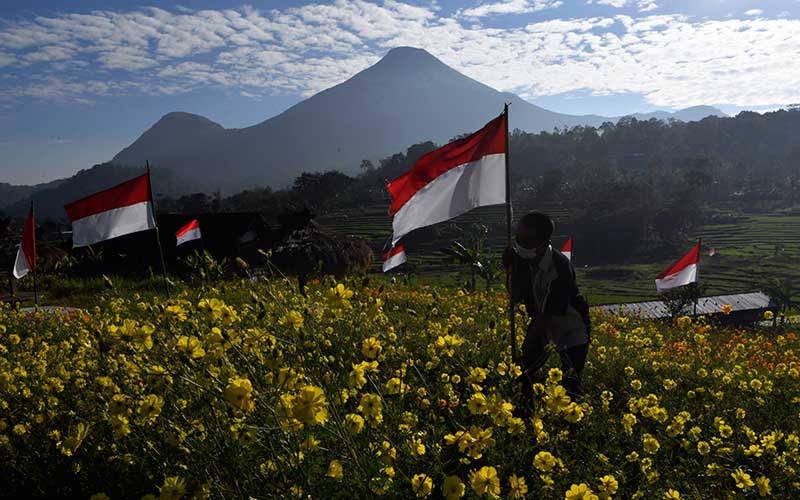 Detail Gambar Pasukan Di Atas Gunung Memegang Bendera Nomer 8