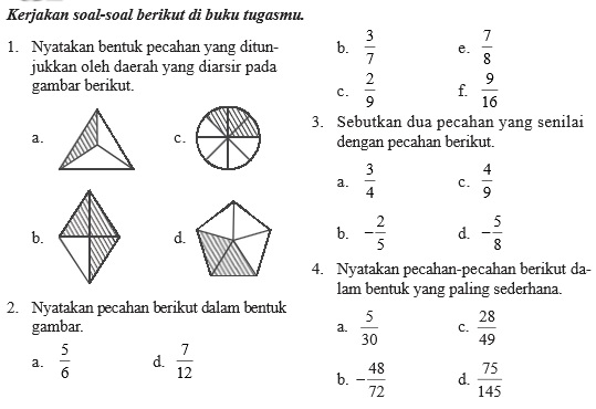 Detail Gambar Pecahan Yang Tidak Ada Yang Diarsir Nomer 17