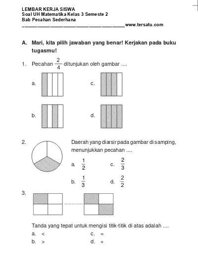 Detail Gambar Pecahan Yang Tidak Ada Yang Diarsir Nomer 44