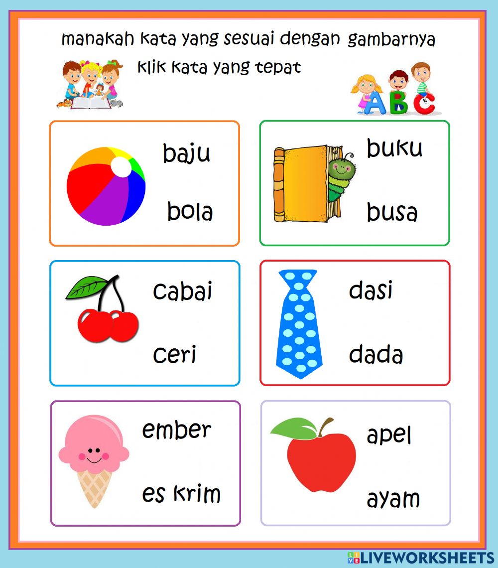 Gambar Pelajaran Bahasa Indonesia Untuk Tk - KibrisPDR