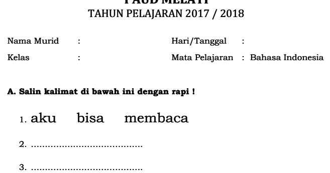 Detail Gambar Pelajaran Bahasa Indonesia Untuk Tk Nomer 4