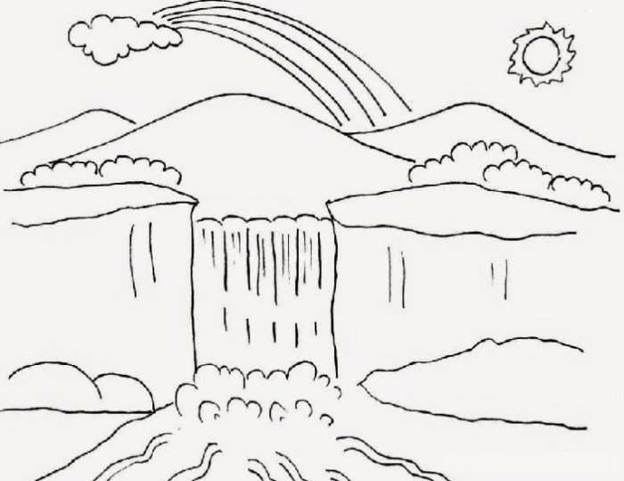 Detail Gambar Pemandangan Pantai Hitam Putih Untuk Diwarnai Nomer 29
