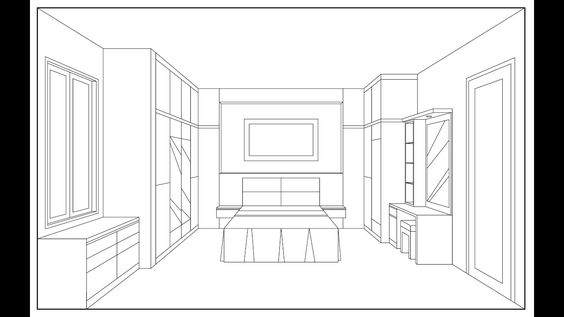 Detail Gambar Perspektif 1 Titik Lenyap Nomer 12