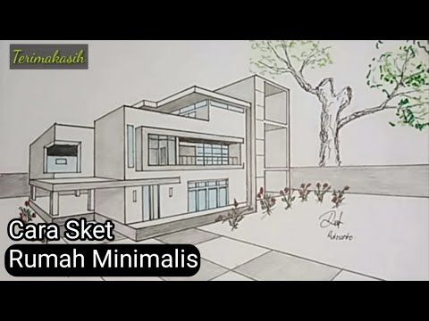 Detail Gambar Perspektif Eksterior Satu Titik Villa Nomer 33