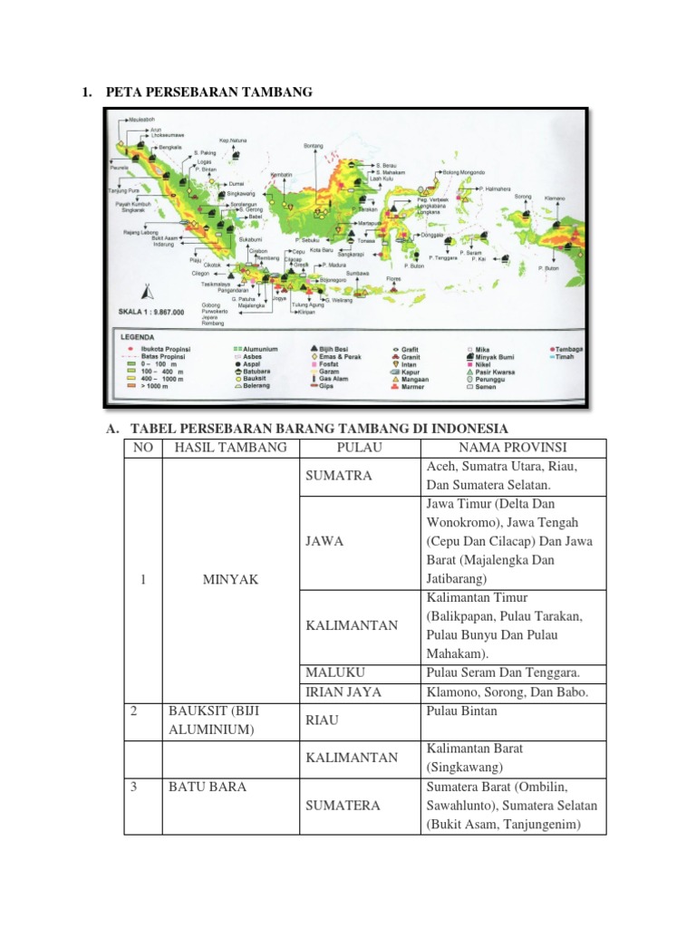 Detail Gambar Peta Persebaran Barang Tambang Di Indonesia Nomer 29