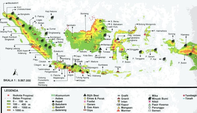 Detail Gambar Peta Persebaran Barang Tambang Di Indonesia Nomer 5