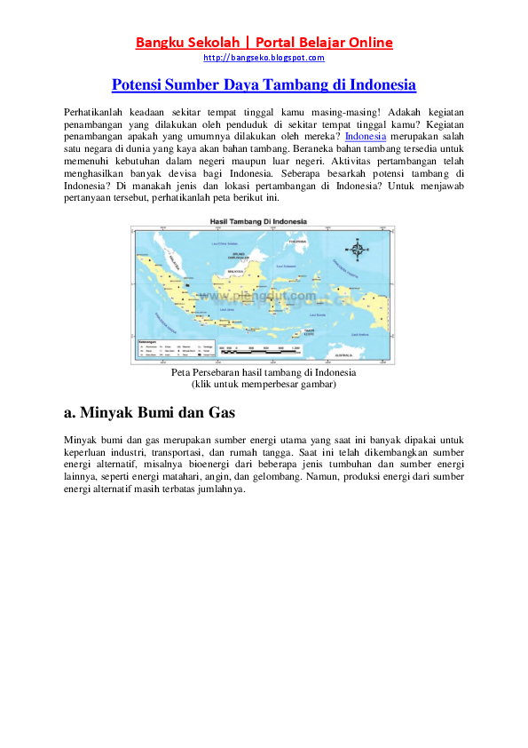 Detail Gambar Peta Persebaran Barang Tambang Di Indonesia Nomer 45