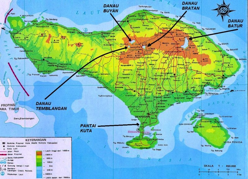 Gambar Peta Pulau Bali - KibrisPDR