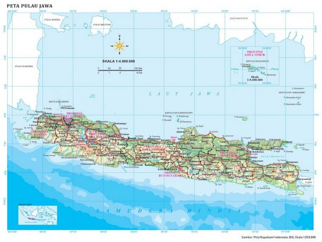 Detail Gambar Peta Pulau Jawa Hitam Putih Nomer 35