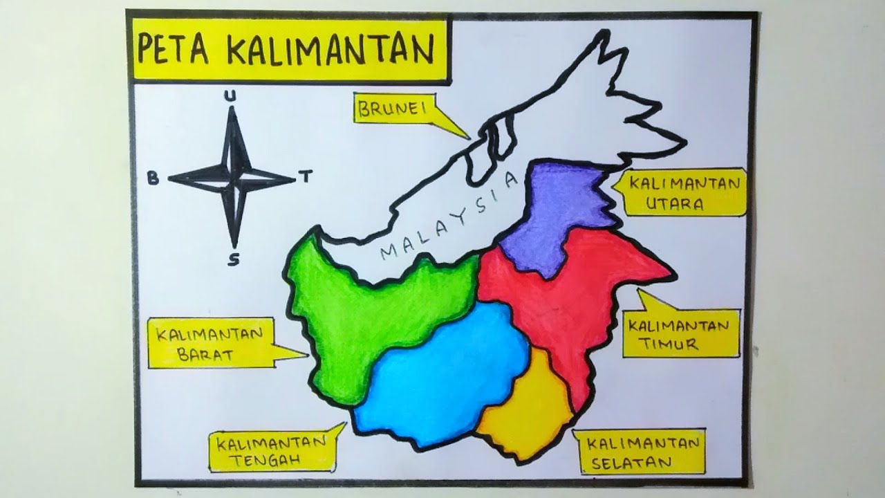 Detail Gambar Peta Pulau Kalimantan Berwarna Nomer 3