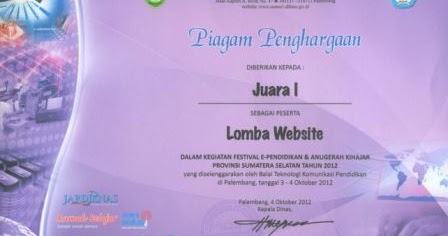 Detail Gambar Piagam Penghargaan Lomba Nomer 22