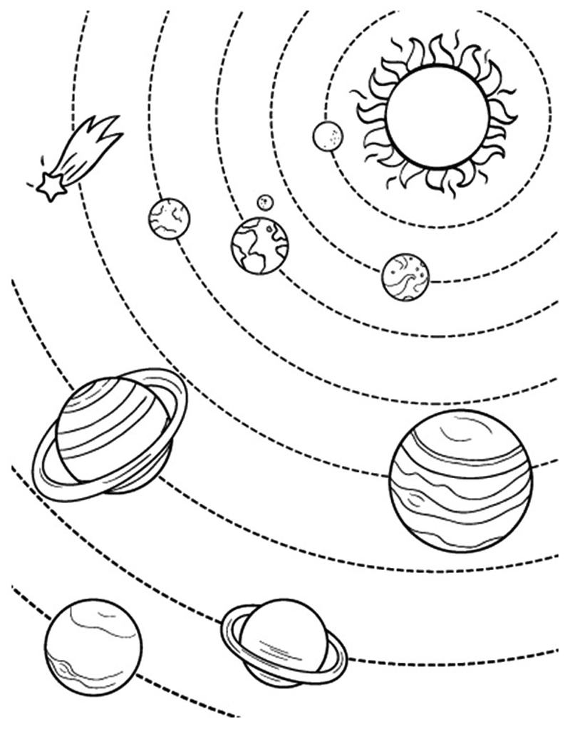 Detail Gambar Planet Untuk Diwarnai Nomer 6