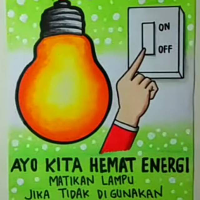 Detail Gambar Poster Hemat Energi Dibuku K 13 Nomer 19