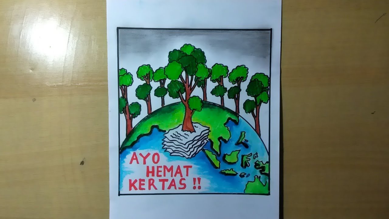 Gambar Poster Untuk Hemat Kertas - KibrisPDR