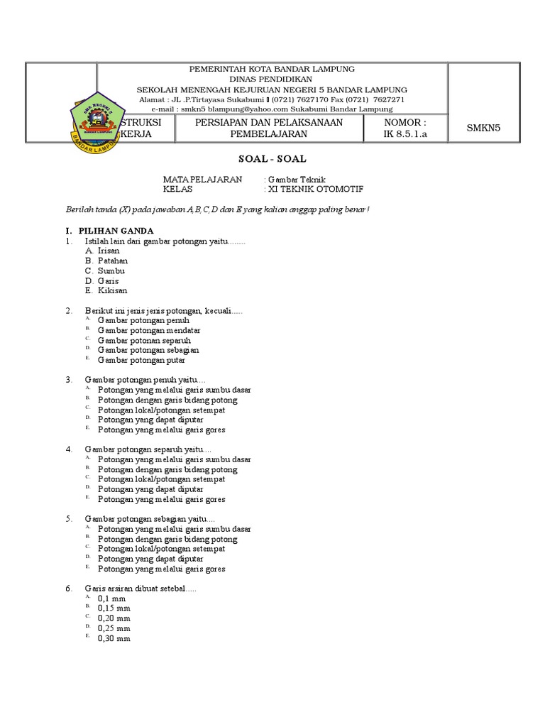 Detail Gambar Potongan Penuh Yaitu Nomer 45