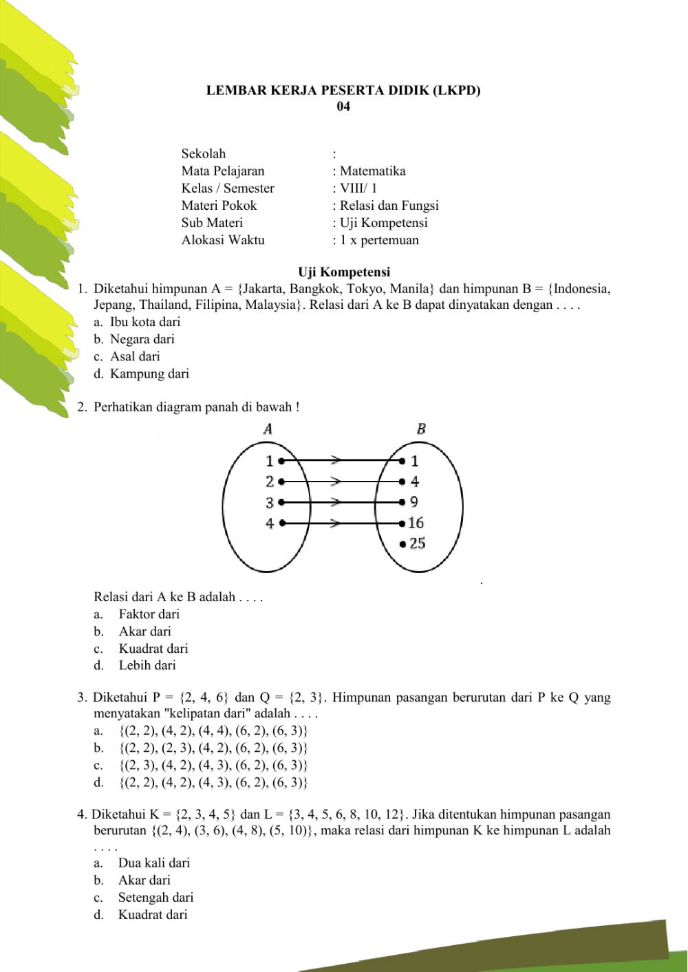 Detail Gambar Relasi Dan Fungsi Nomer 33