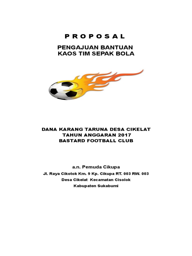 Detail Gambar Sampul Proposal Untuk Turnamen Sepak Bola Nomer 11