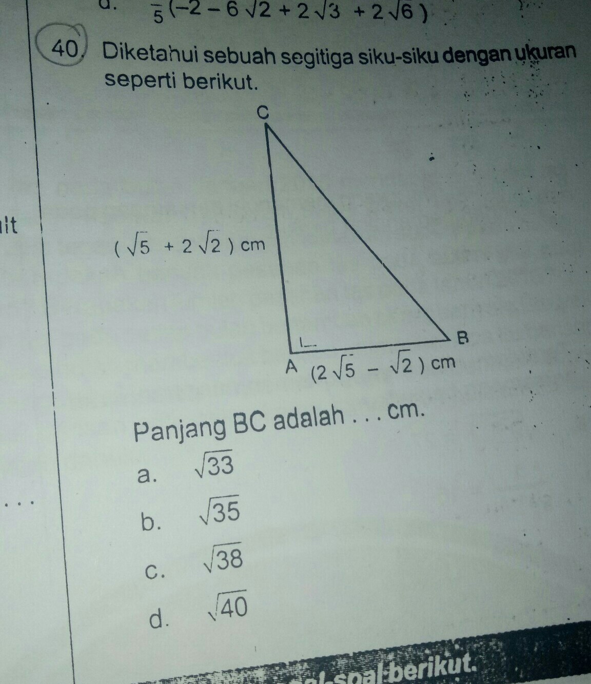 Detail Gambar Segitiga Siku Siku Beserta Ukurannya Nomer 17