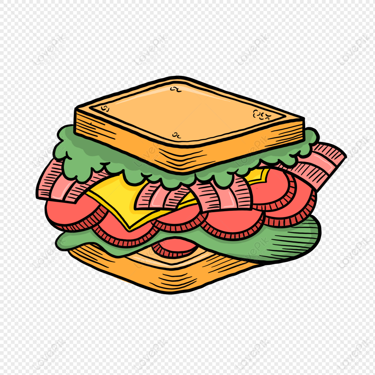 Detail Sandwich Cartoon Png Nomer 18