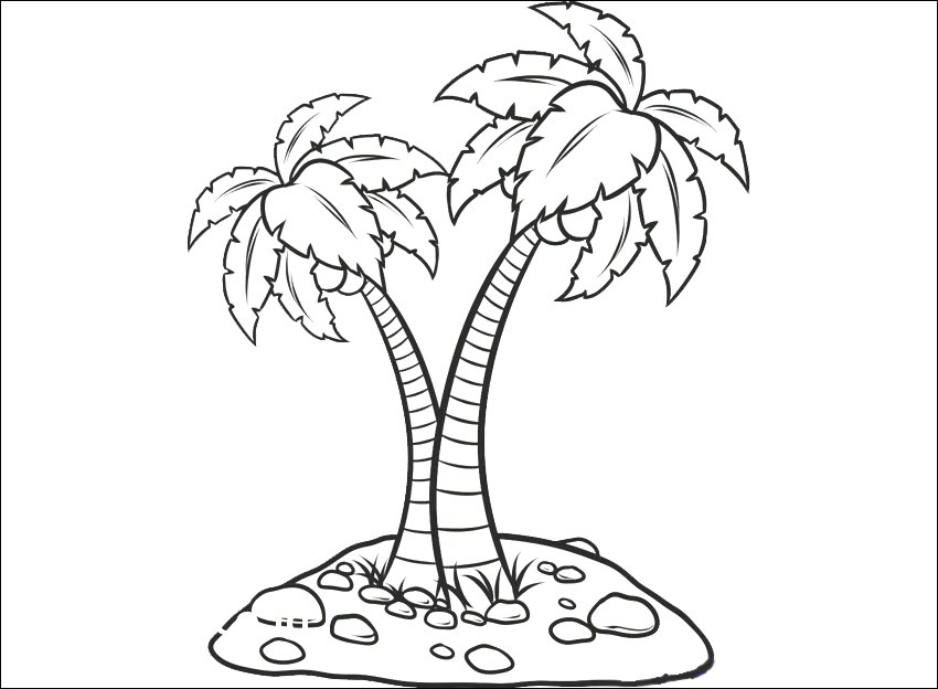 Detail Gambar Sketsa Animasi Pohon Kelapa Nomer 9