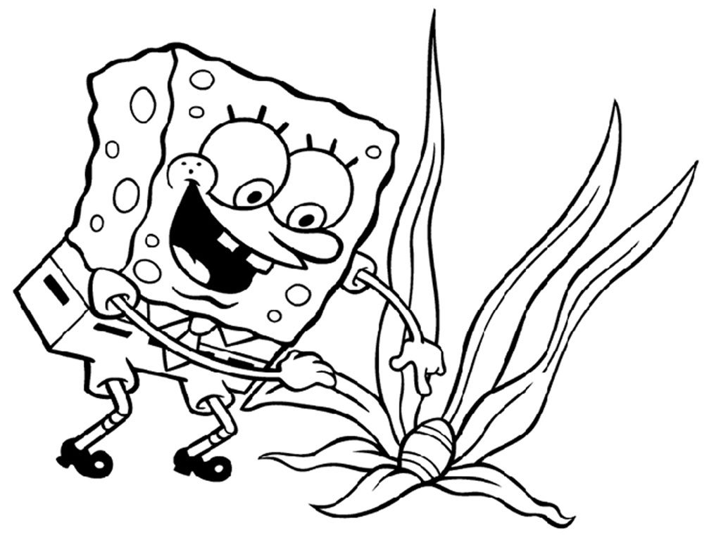 Detail Gambar Spongebob Untuk Diwarnai Nomer 23