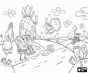 Detail Gambar Spongebob Untuk Diwarnai Nomer 29