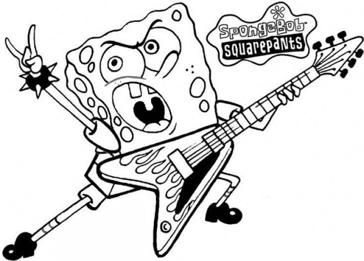 Detail Gambar Spongebob Untuk Diwarnai Nomer 6