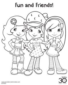 Gambar Strawberry Shortcake And Friends Untuk Di Warnai - KibrisPDR