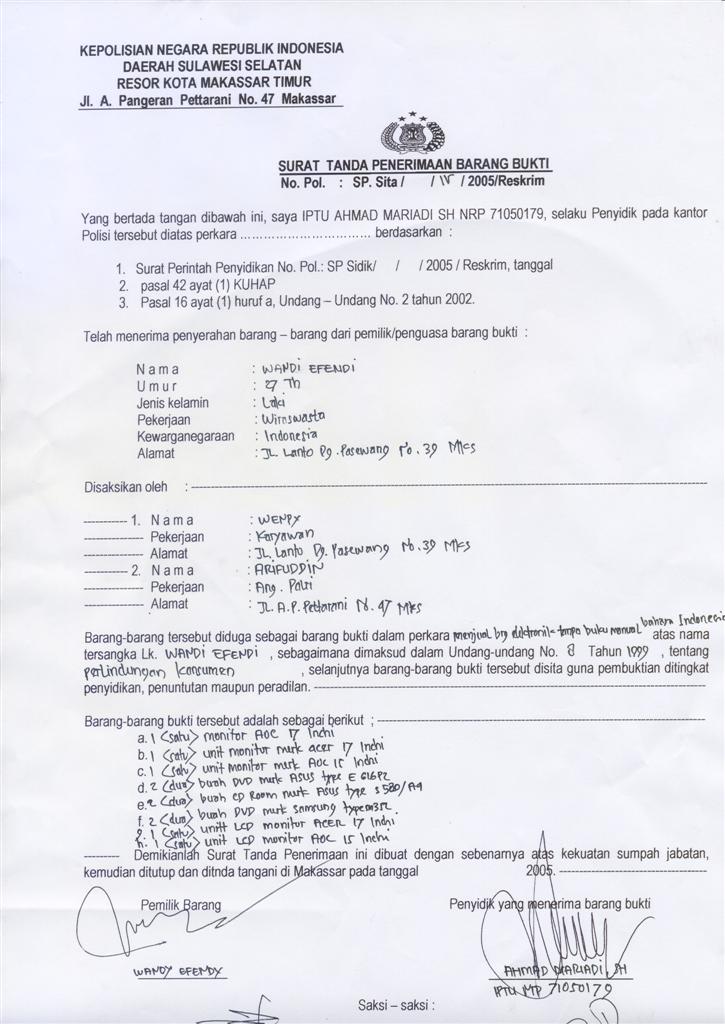 Detail Gambar Surat Buku Manual Nomer 13