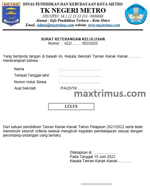 Detail Gambar Surat Untuk Tk Nomer 15