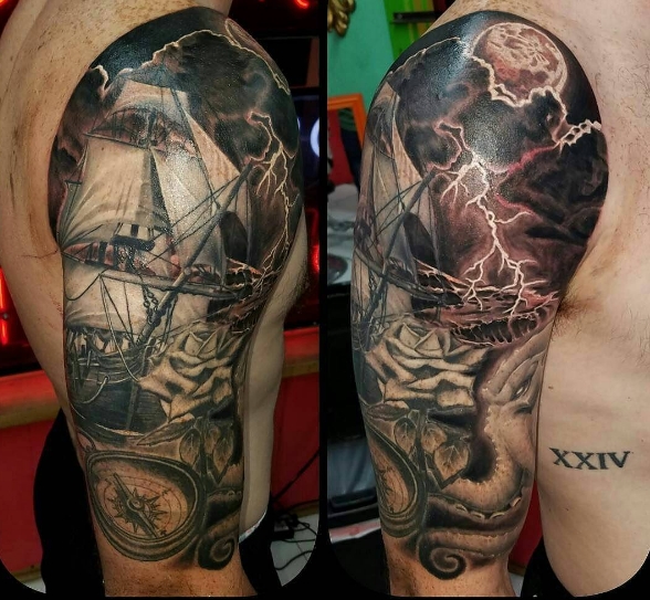 Detail Gambar Tato Kapal Bajak Laut Nomer 29