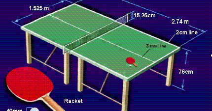 Detail Gambar Tenis Meja Beserta Ukurannya Nomer 10