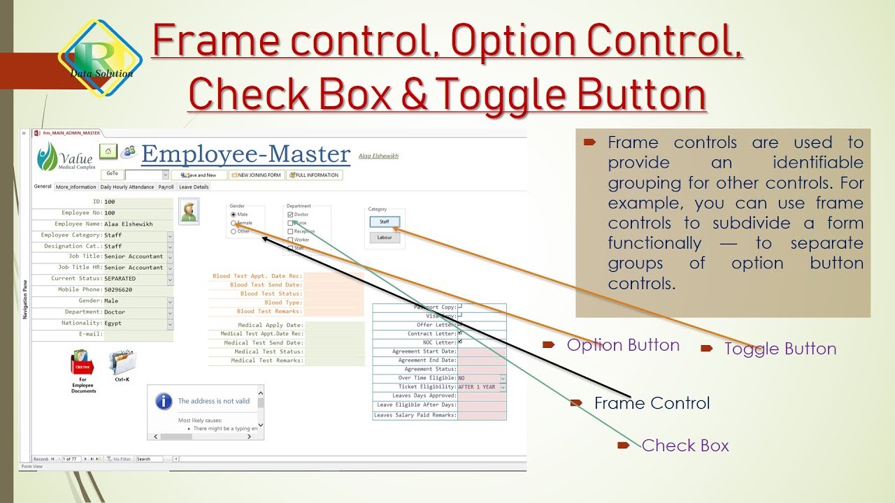 Detail Gambar Toggle Button Di Access Nomer 7