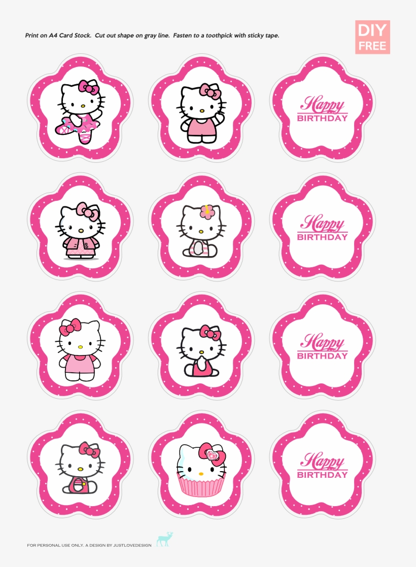 Detail Gambar Topper Hello Kitty Nomer 34