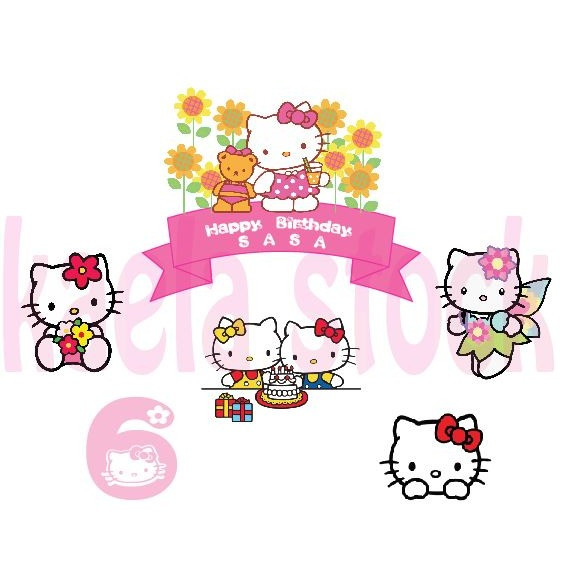 Detail Gambar Topper Hello Kitty Nomer 35