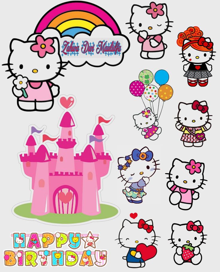 Detail Gambar Topper Hello Kitty Nomer 5