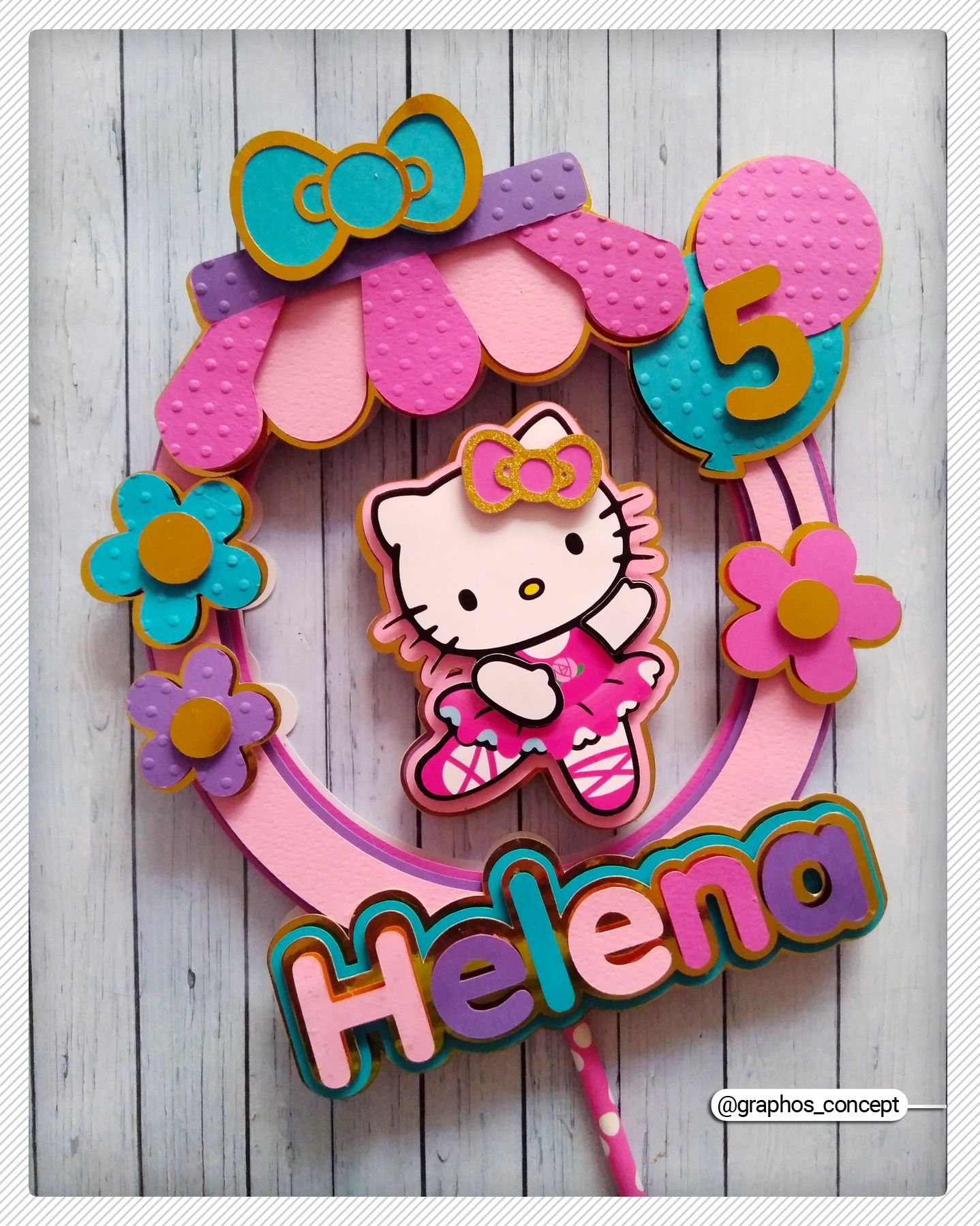 Detail Gambar Topper Hello Kitty Nomer 45