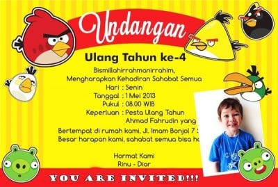 Detail Gambar Undangan Informal Bahasa Inggris Birthday Nomer 22