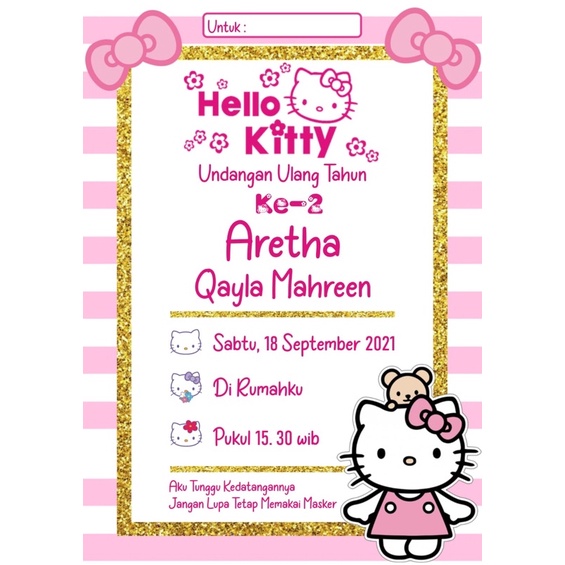 Detail Gambar Undangan Ulang Tahun Gambar Hello Kitty Lucu Nomer 16