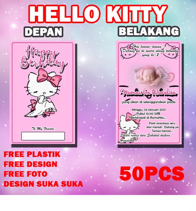 Detail Gambar Undangan Ulang Tahun Gambar Hello Kitty Lucu Nomer 23