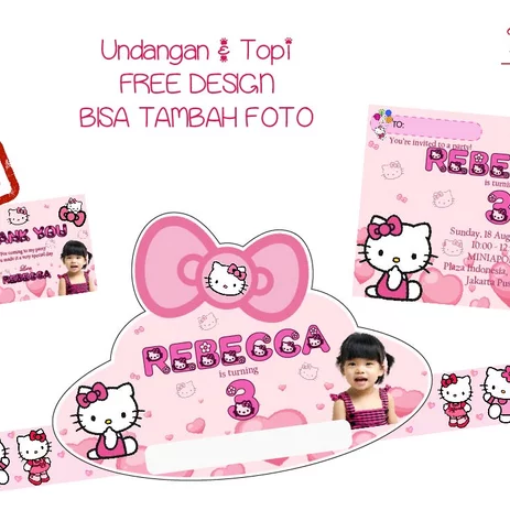 Detail Gambar Undangan Ulang Tahun Gambar Hello Kitty Lucu Nomer 38